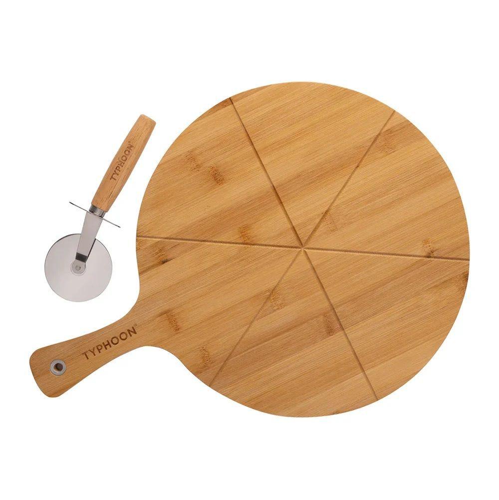Set Tabla Pizza Bamb y Cortador-4