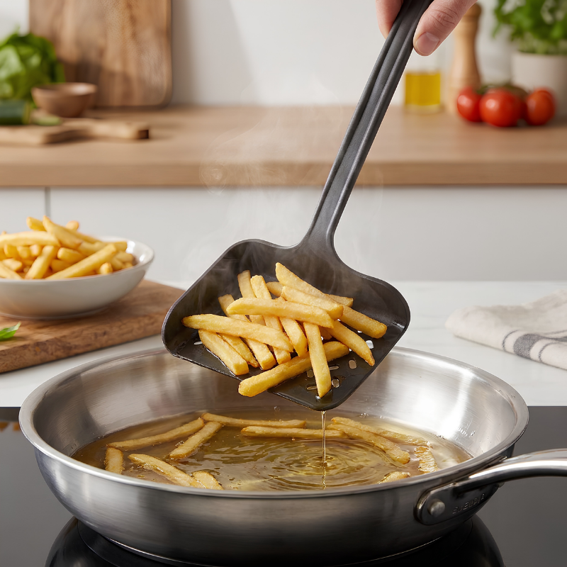 Espátula de Papas Fritas Negro 35cms-2