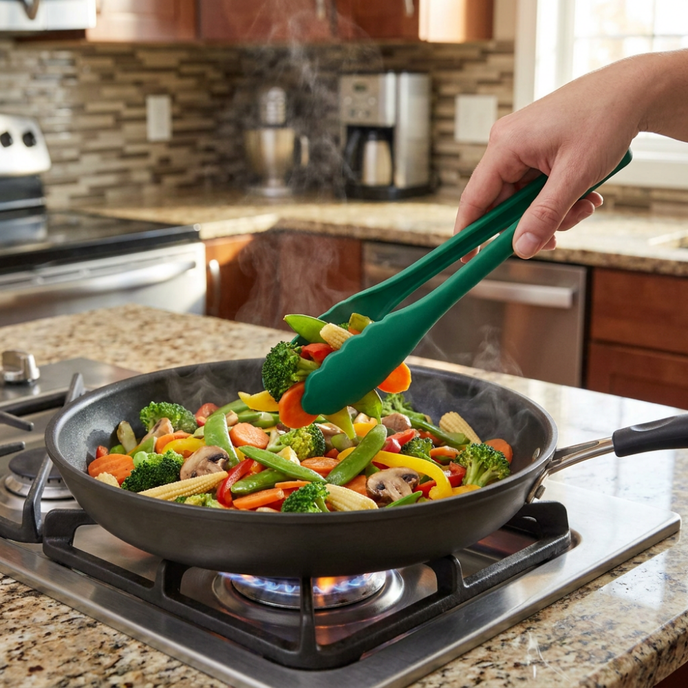 Pinzas de Cocina Verde 25cms-2