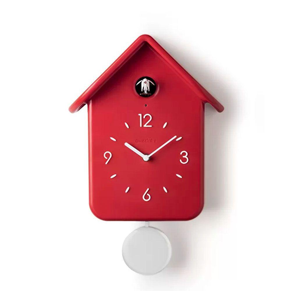 Reloj CuCkoo Rojo con Péndulo Blanco-0