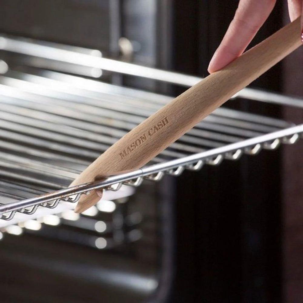 Cuchara Madera con Pinza para Rejilla Horno-3