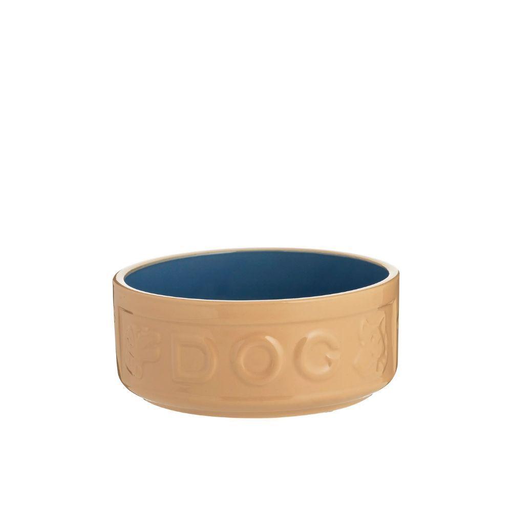 Bowl Perro Beige Azul 15cms-2
