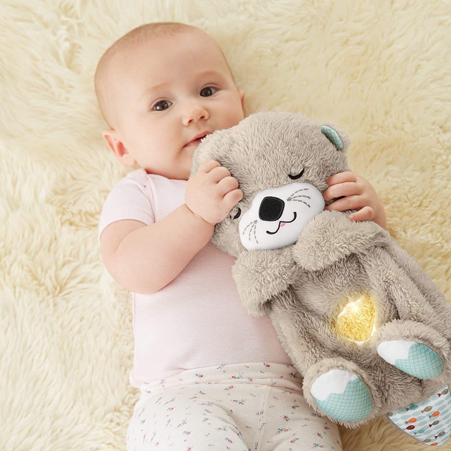 Peluche para bebés, Fisher-Price, nutria con sonido y luces-1