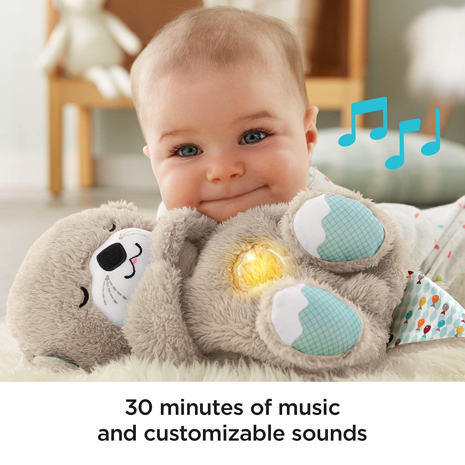 Peluche para bebés, Fisher-Price, nutria con sonido y luces-3