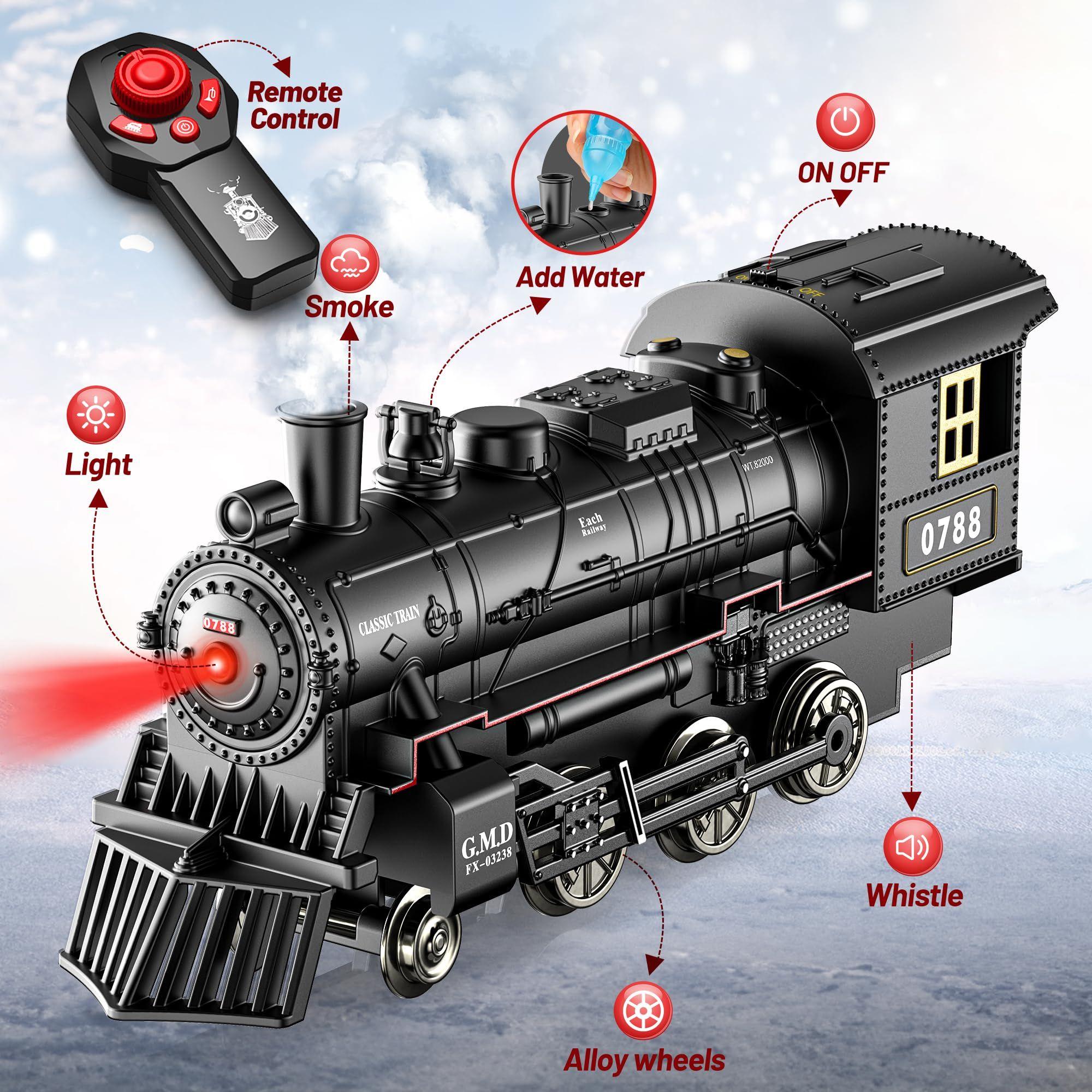 Set de tren Hot Bee con mando a distancia, humo, luz y sonido-1