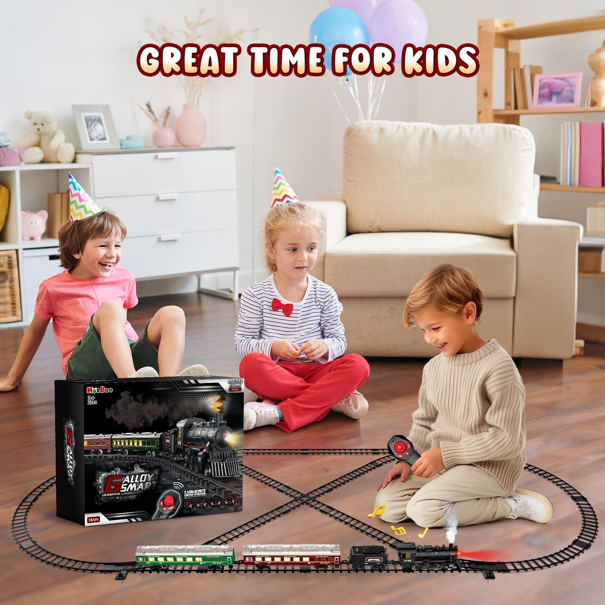 Set de tren Hot Bee con mando a distancia, humo, luz y sonido-2