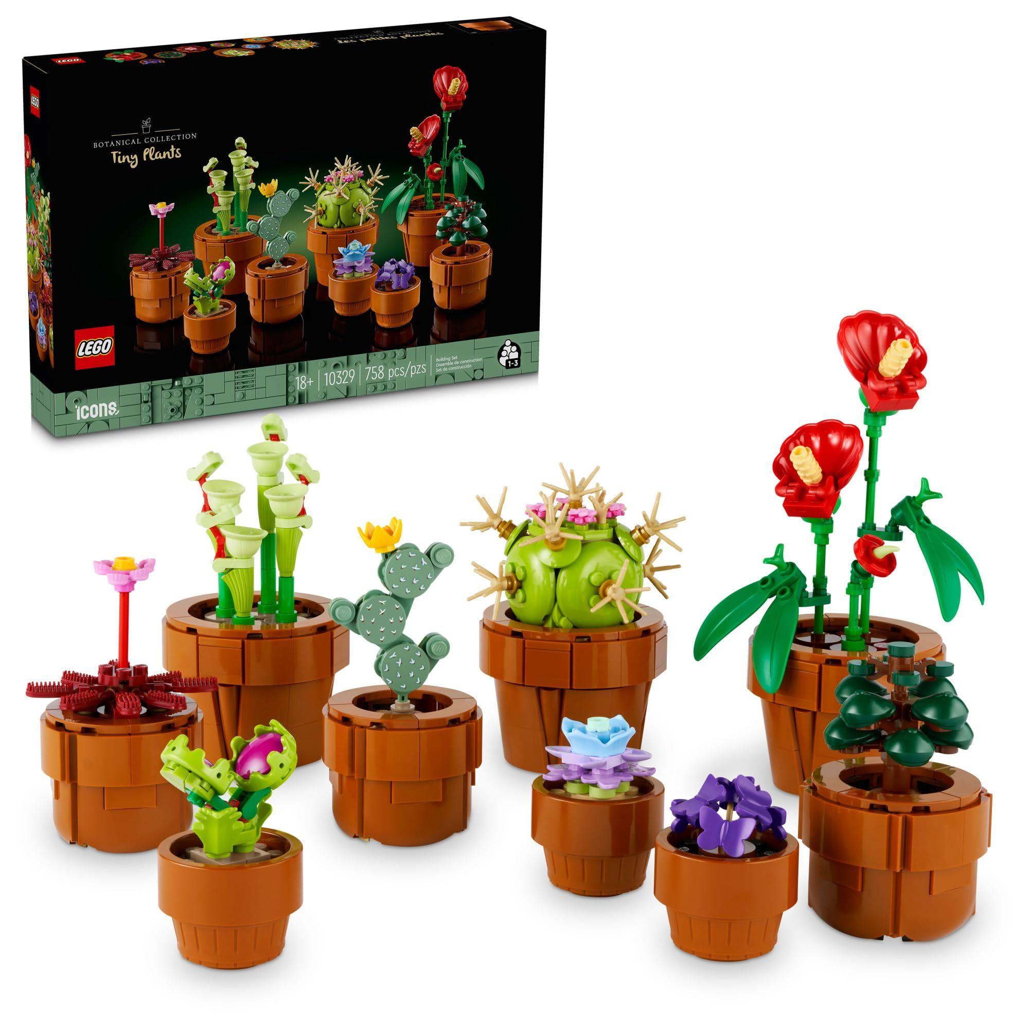 Set de construcción LEGO Icons Tiny Plants con 9 plantas 103-0
