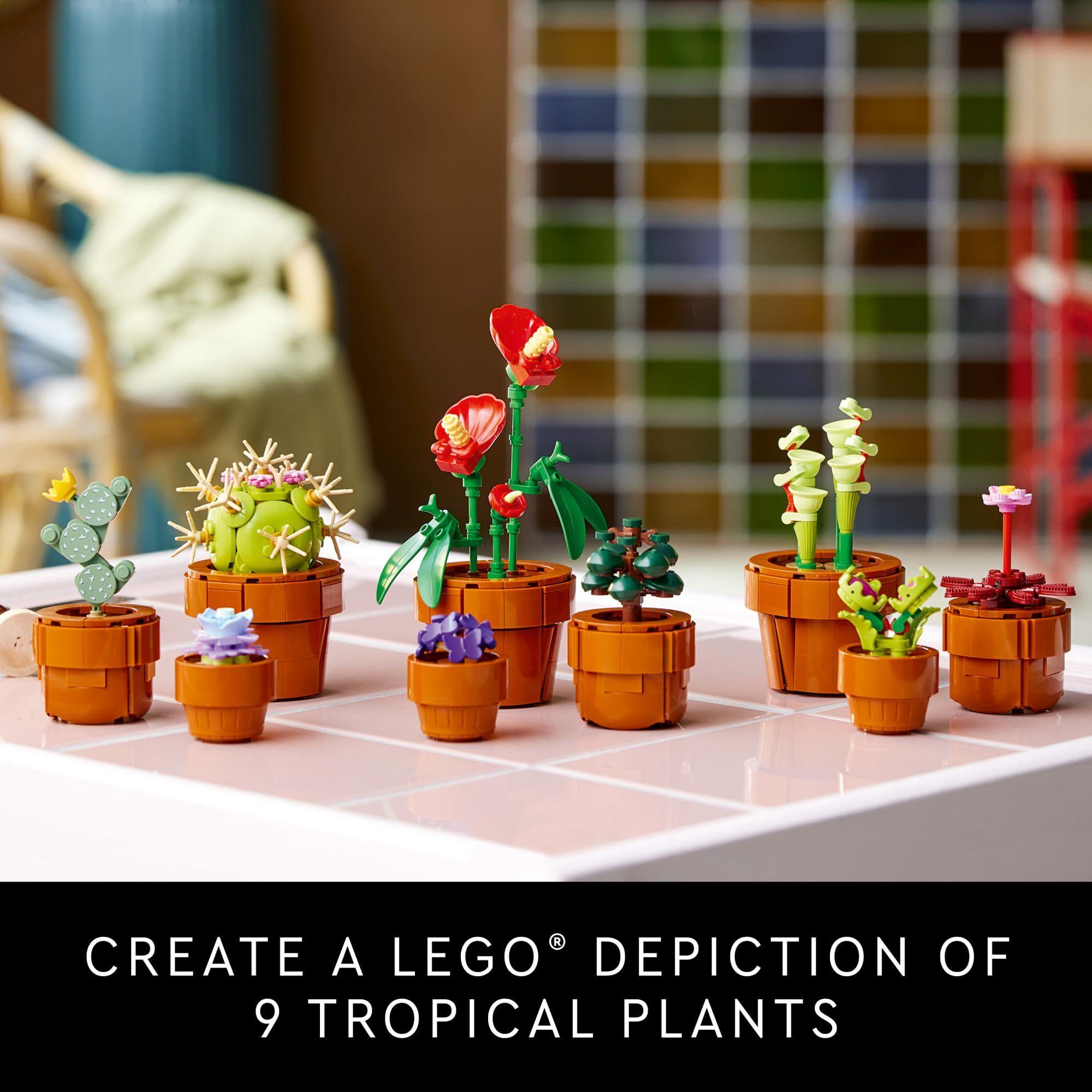Set de construcción LEGO Icons Tiny Plants con 9 plantas 103-3