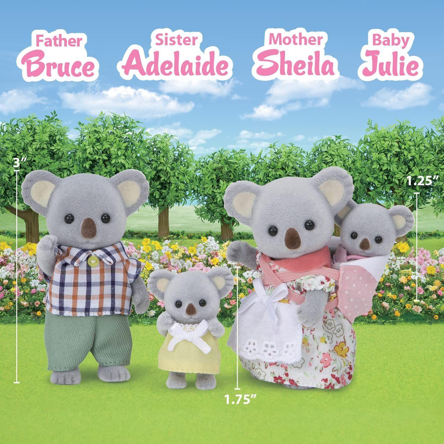Figuras de muñecas coleccionables Calico Critters Outback Koala Family-1