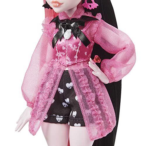 Muñeca moderna Draculaura de Monster High con accesorios y murciélago para mascotas-4