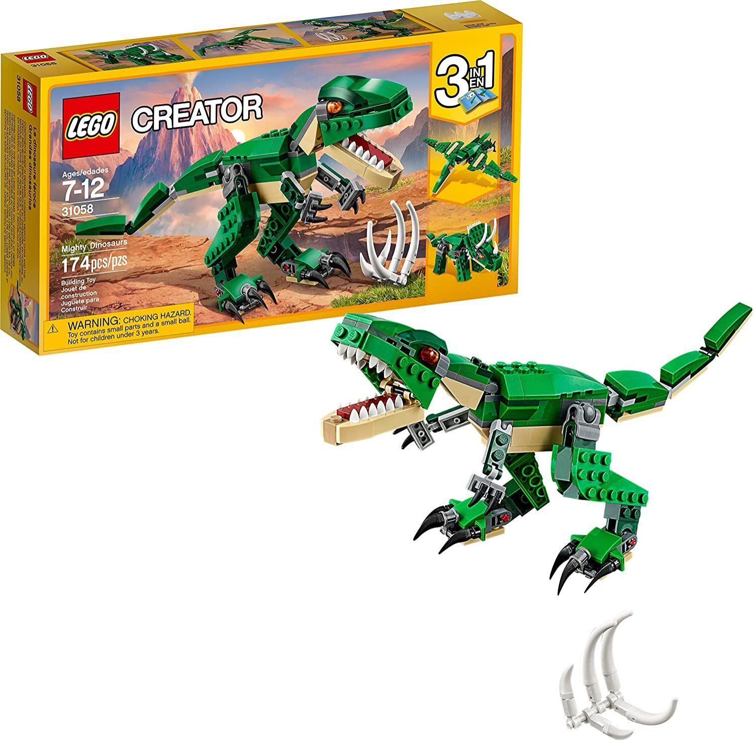 Pack Dinosaur Creator, LEGO 3 en 1 con T-Rex, Triceratops y-0