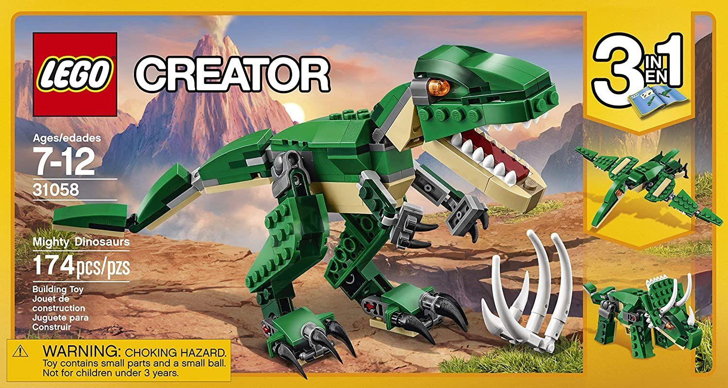 Pack Dinosaur Creator, LEGO 3 en 1 con T-Rex, Triceratops y-5
