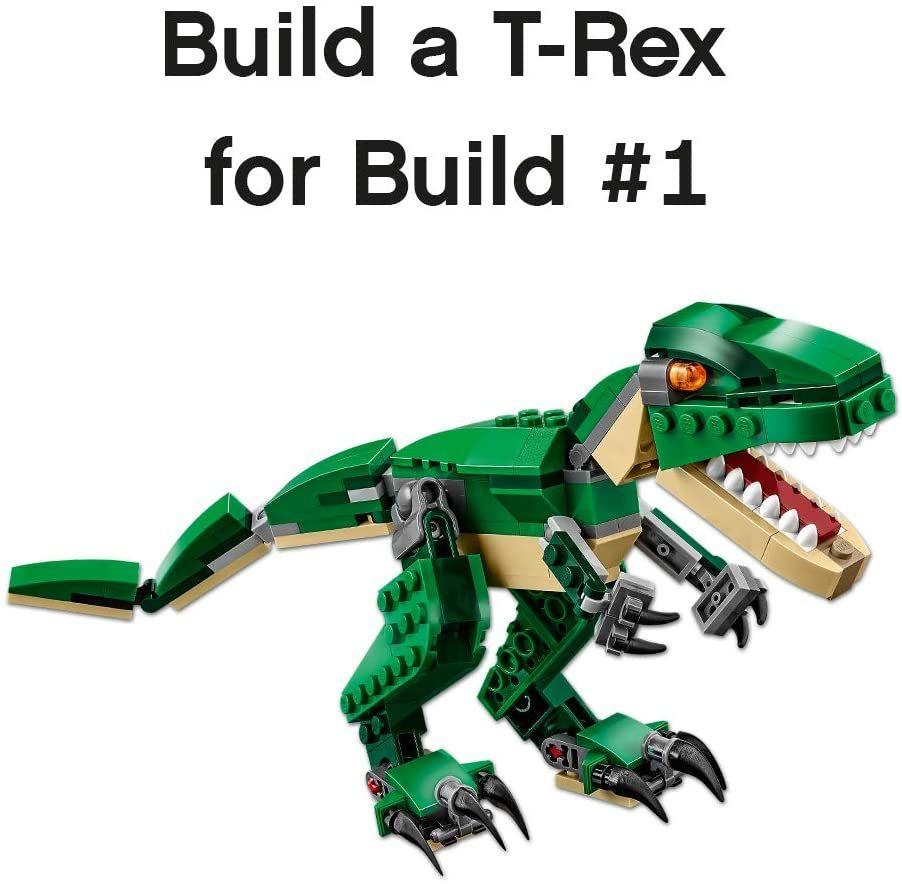 Pack Dinosaur Creator, LEGO 3 en 1 con T-Rex, Triceratops y-9