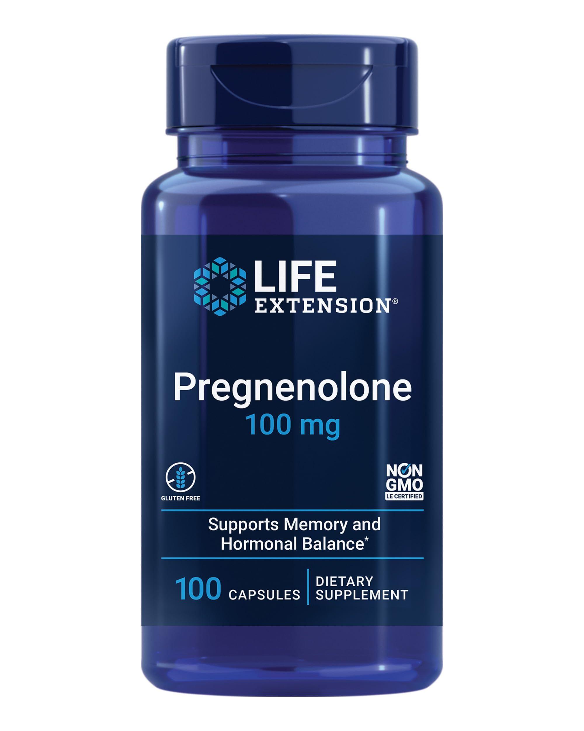Suplemento Life Extension Pregnenolona 100 mg 100 cápsulas-0