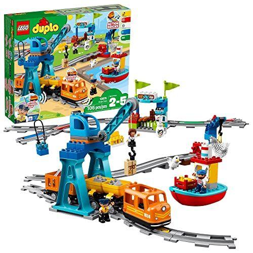 Set de construcción, LEGO: tren de carga con sonido y luz-0
