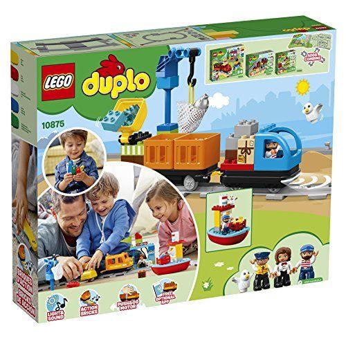 Set de construcción, LEGO: tren de carga con sonido y luz-3
