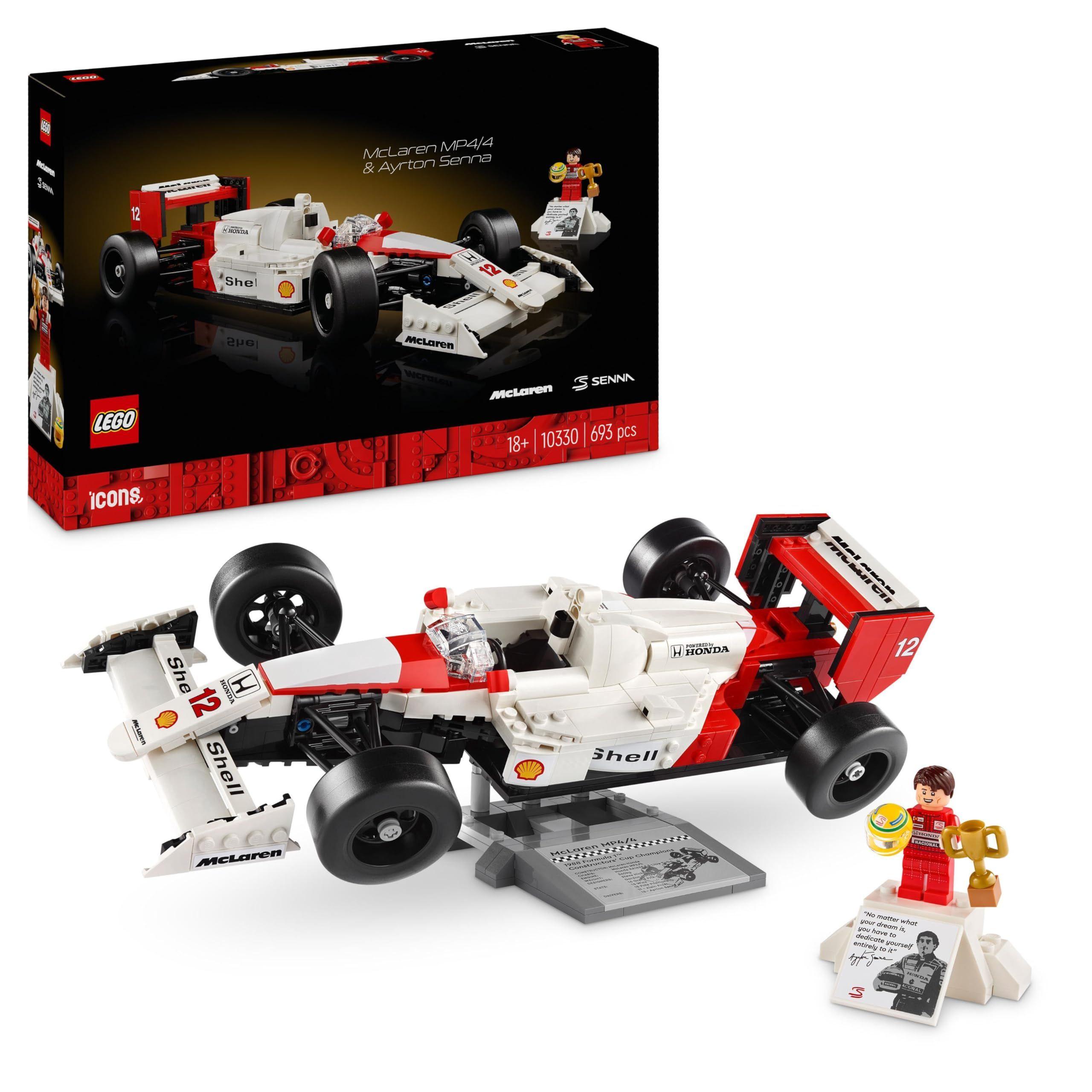 Juguete de construcción LEGO Icons McLaren MP4/4 y Ayrton Senna-0