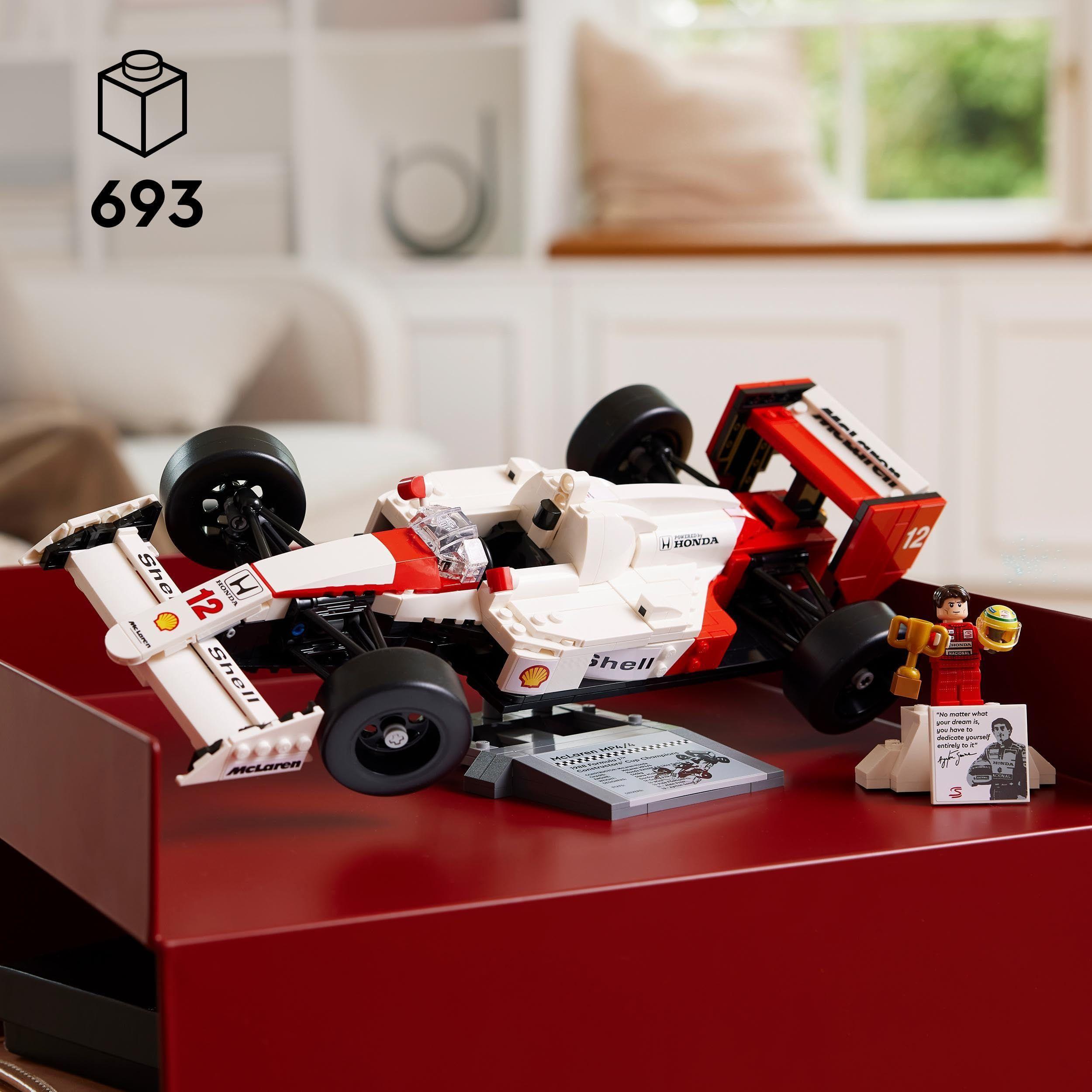 Juguete de construcción LEGO Icons McLaren MP4/4 y Ayrton Senna-2