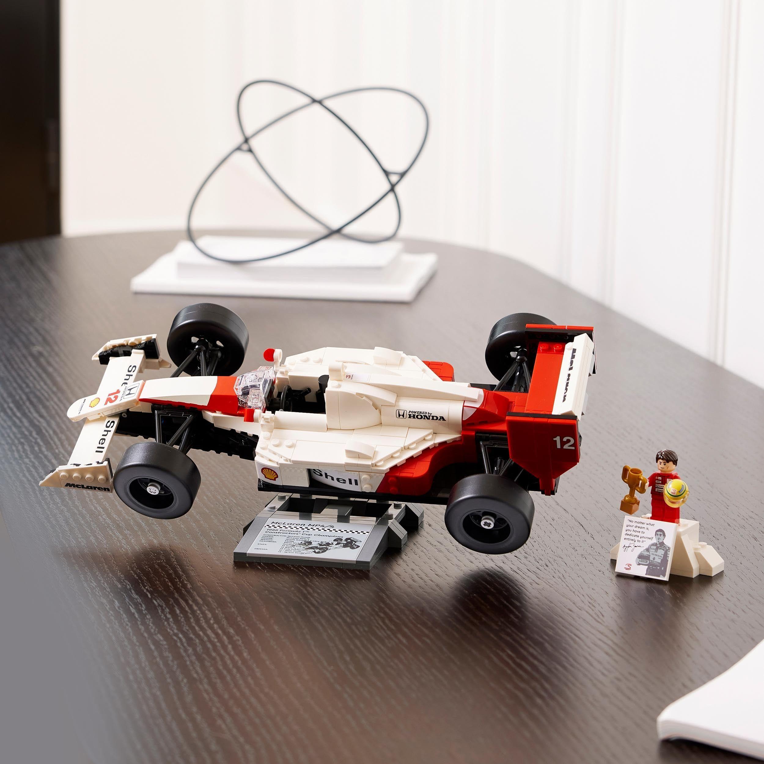 Juguete de construcción LEGO Icons McLaren MP4/4 y Ayrton Senna-3