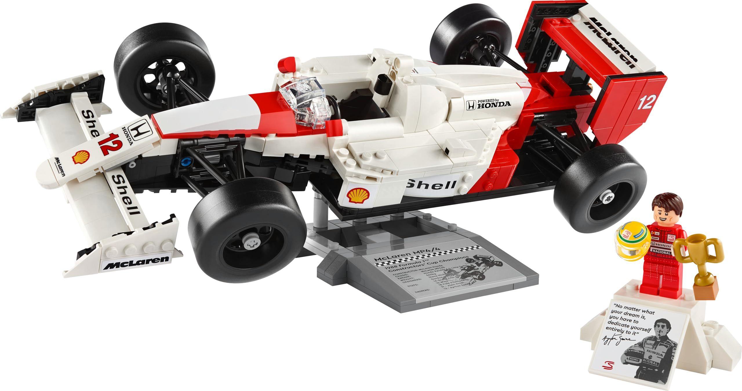 Juguete de construcción LEGO Icons McLaren MP4/4 y Ayrton Senna-4