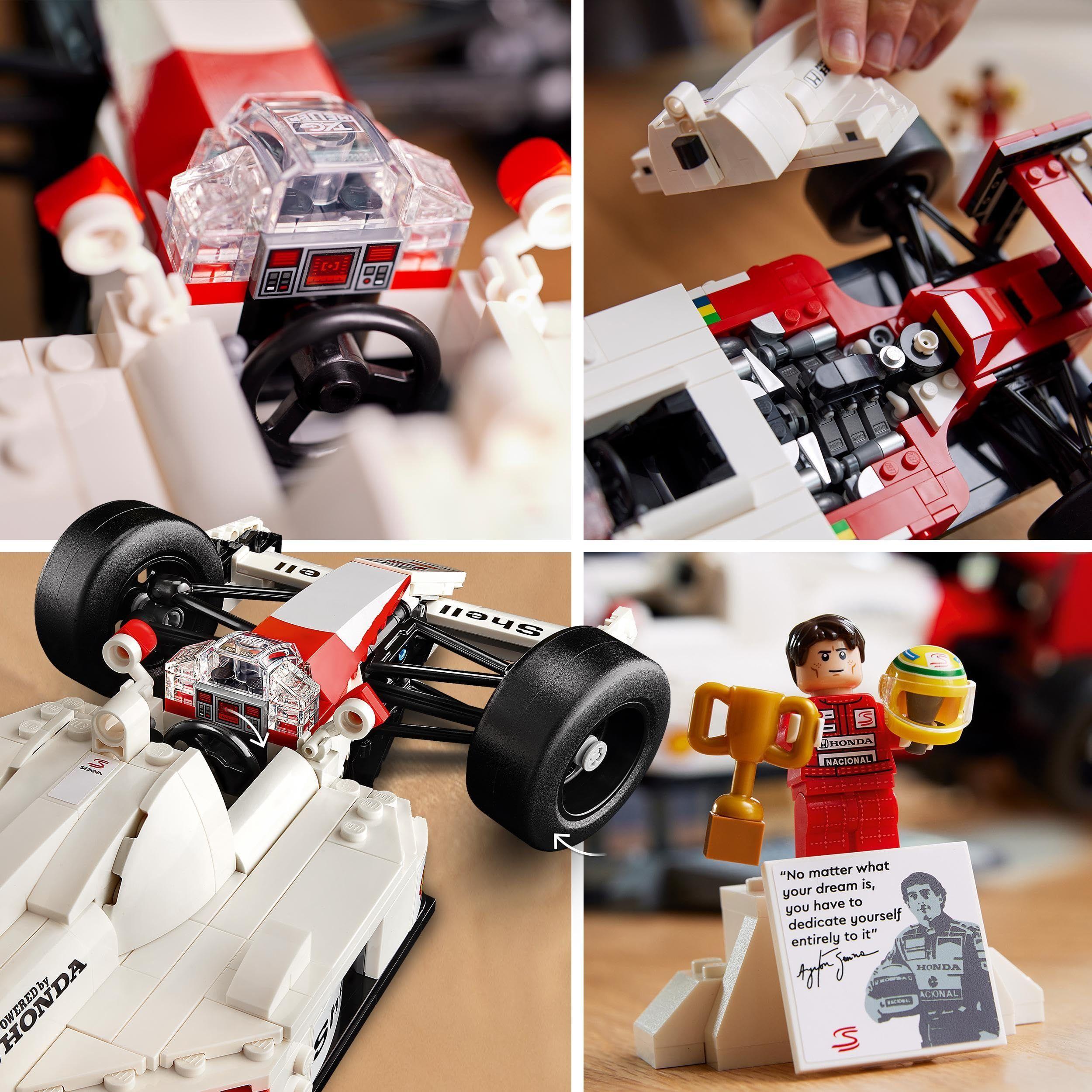 Juguete de construcción LEGO Icons McLaren MP4/4 y Ayrton Senna-6