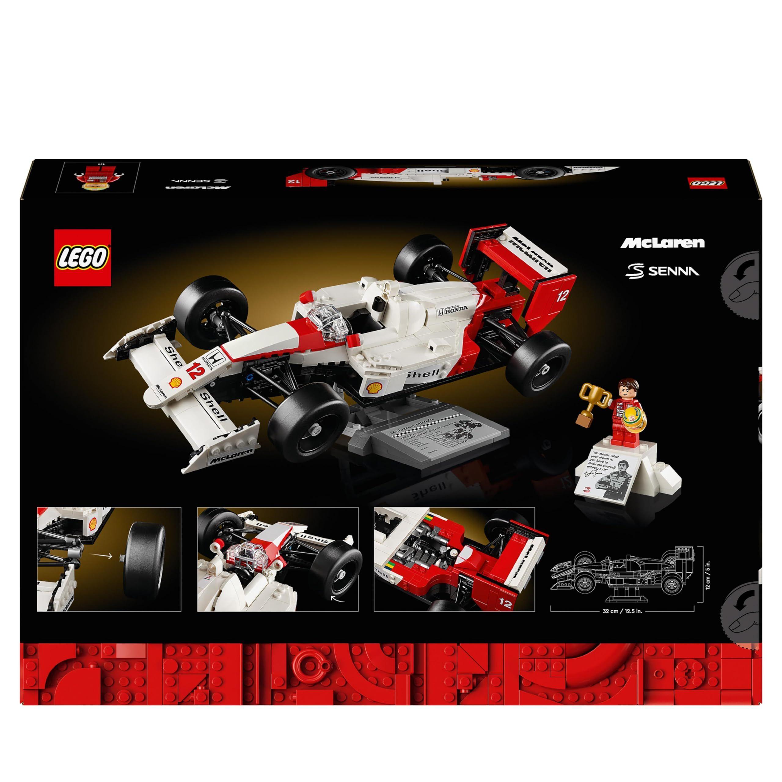 Juguete de construcción LEGO Icons McLaren MP4/4 y Ayrton Senna-9