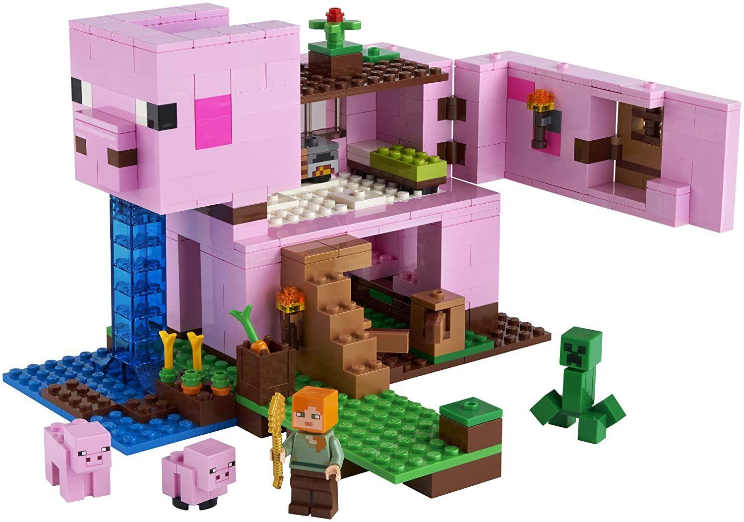 Juguete Minecraft Pig House 21170 Alex Creeper Pig House 202-3