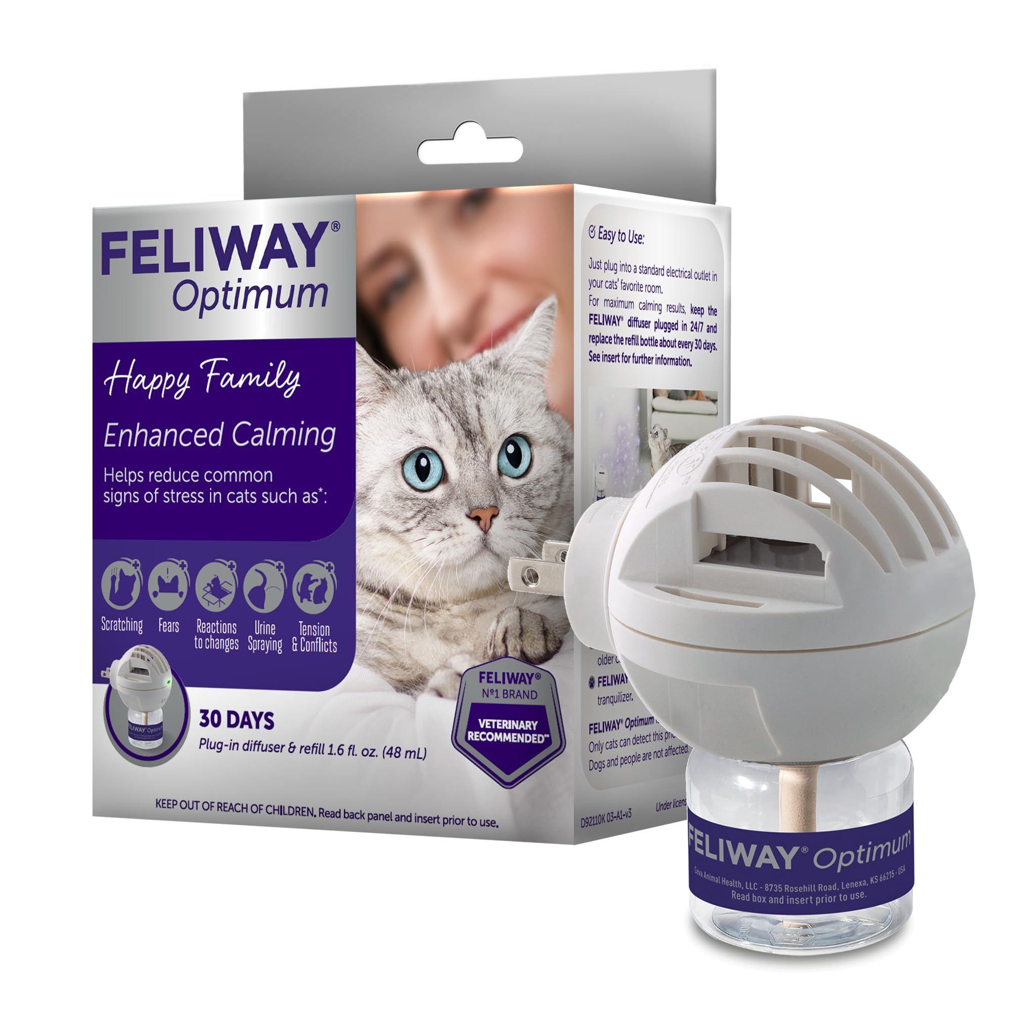 Difusor calmante de feromonas FELIWAY Optimum Cat, kit de inicio de 48 ml-0