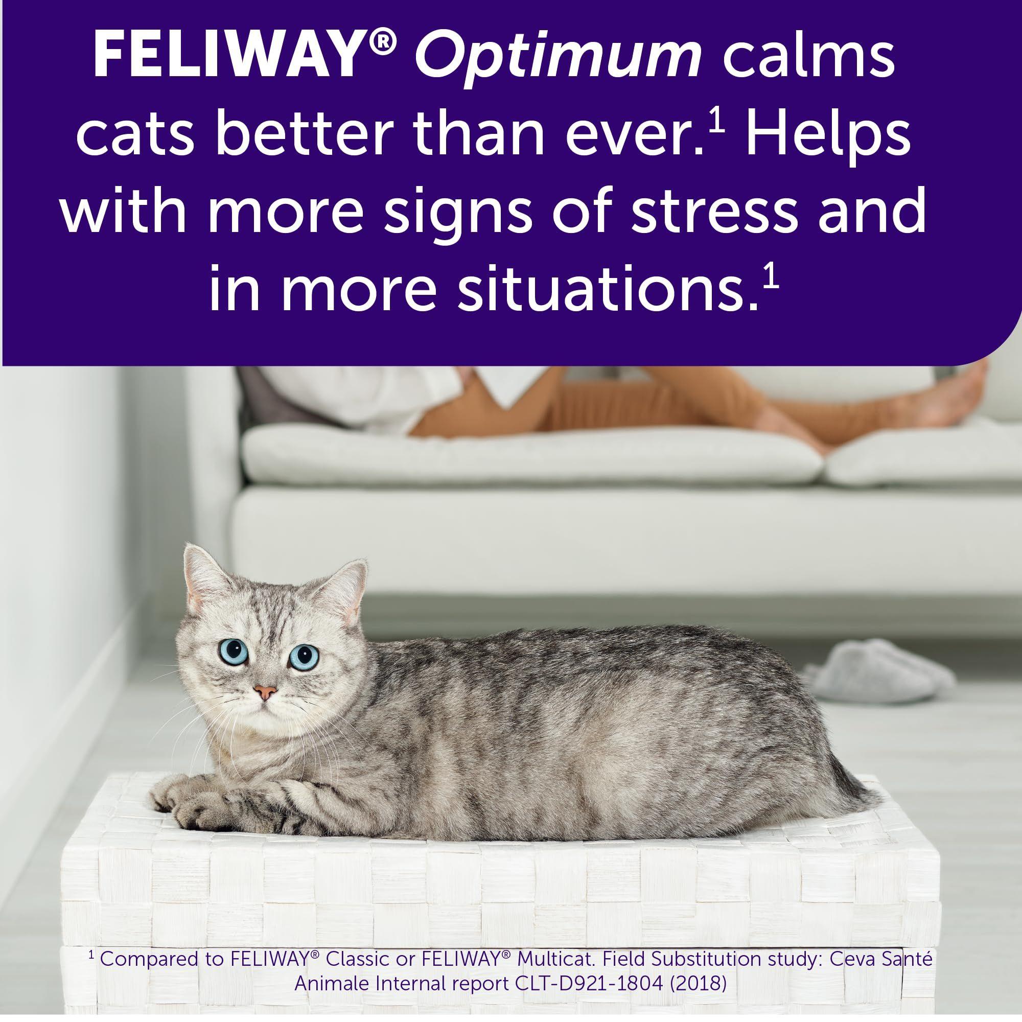 Difusor calmante de feromonas FELIWAY Optimum Cat, kit de inicio de 48 ml-3