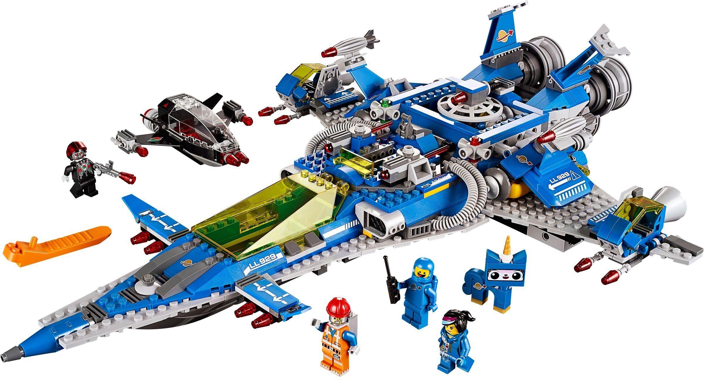 Set de construcción LEGO Movie 70816 La nave espacial de Benny con 4 minifiguras-0