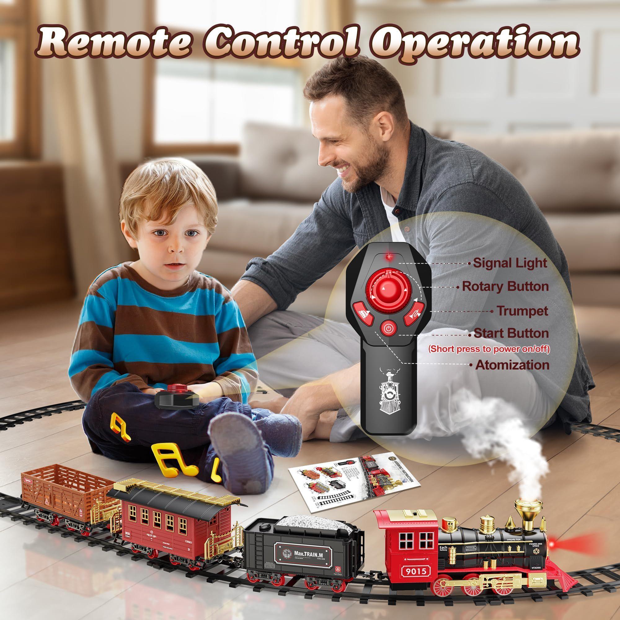 Set de tren Hot Bee Christmas con mando a distancia para niños-4