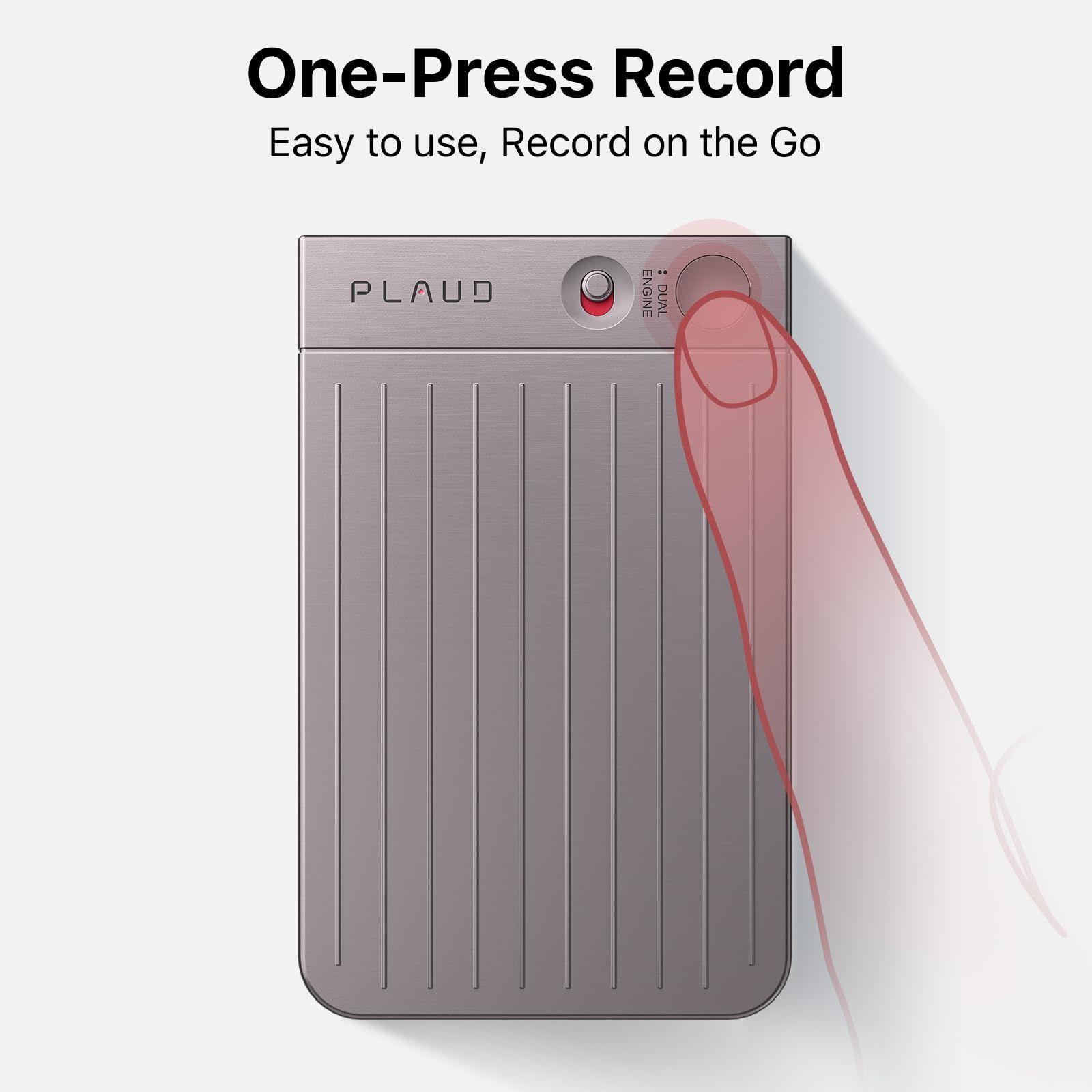 Grabadora de voz AI PLAUD Note con funda de 64 GB de memoria en 57 idiomas-4