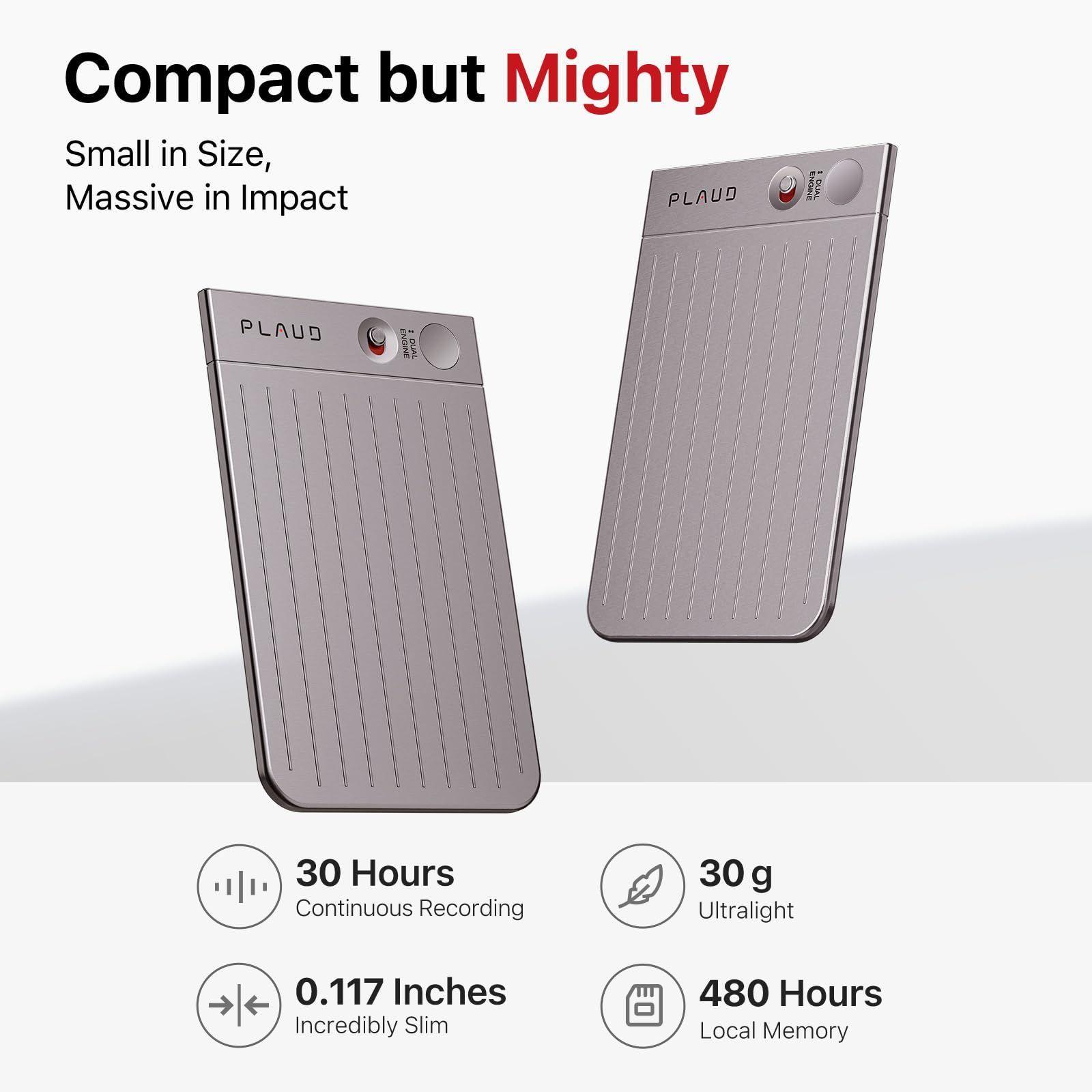 Grabadora de voz AI PLAUD Note con funda de 64 GB de memoria en 57 idiomas-5