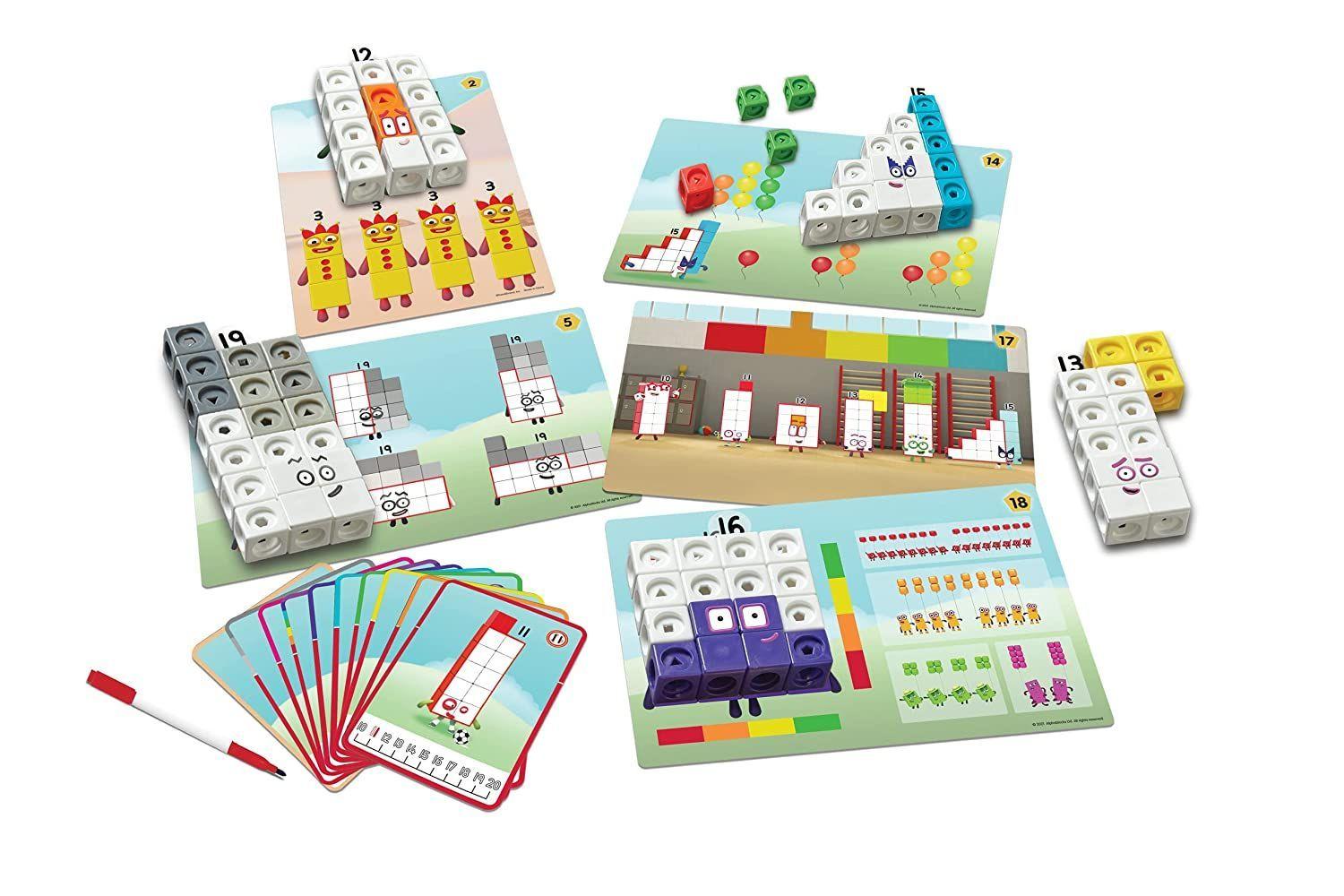 Set de actividades, hand2mind, cubos MathLink de NumberBlock-1