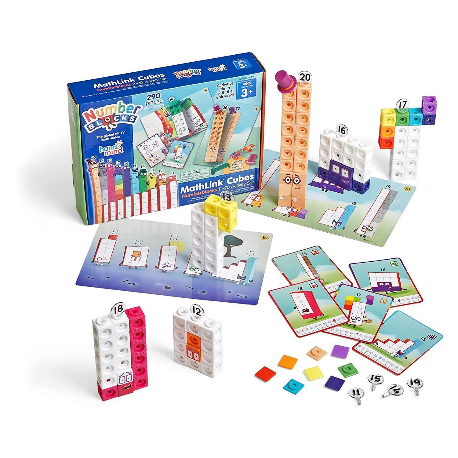 Set de actividades, hand2mind, cubos MathLink de NumberBlock-2
