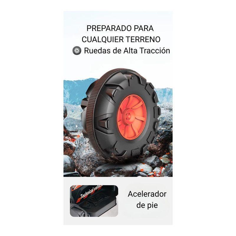 Auto Batería Tractor Eléctrico Infantil Constructor Rojo-4