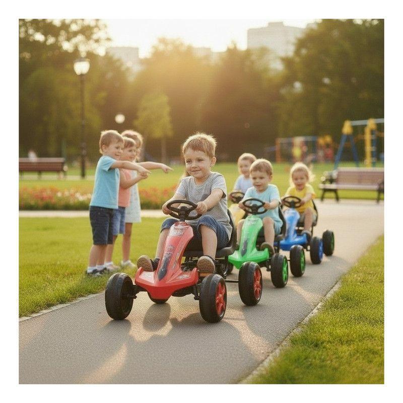 Auto Batería Go Kart Eléctrico Infantil Volt Rojo -7