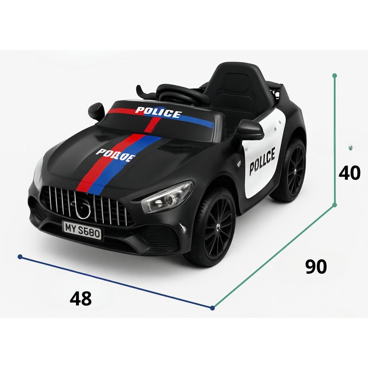 Auto Batería Eléctrico Infantil Policia Juguete-2