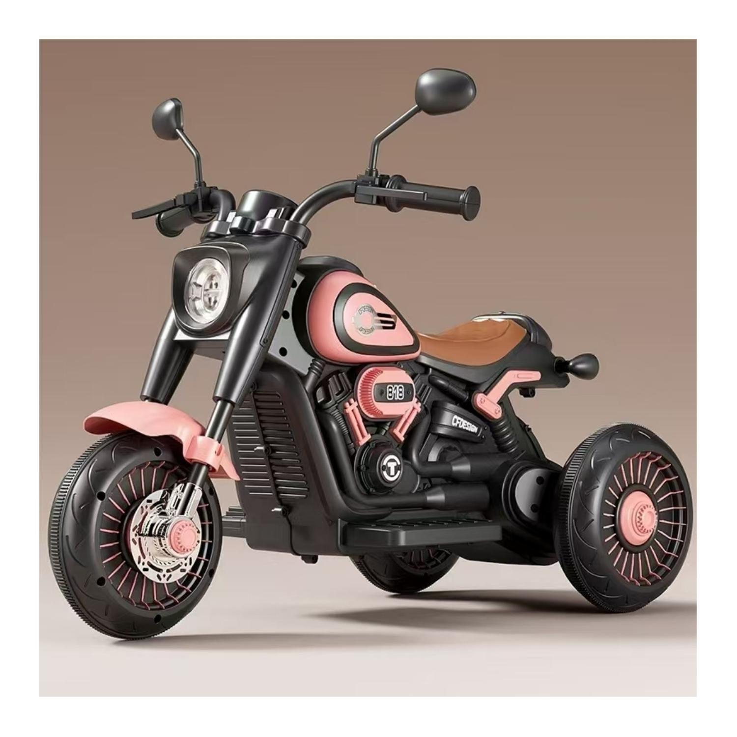 Moto Batería Eléctrico Infantil Neo Rosa Juguete-2