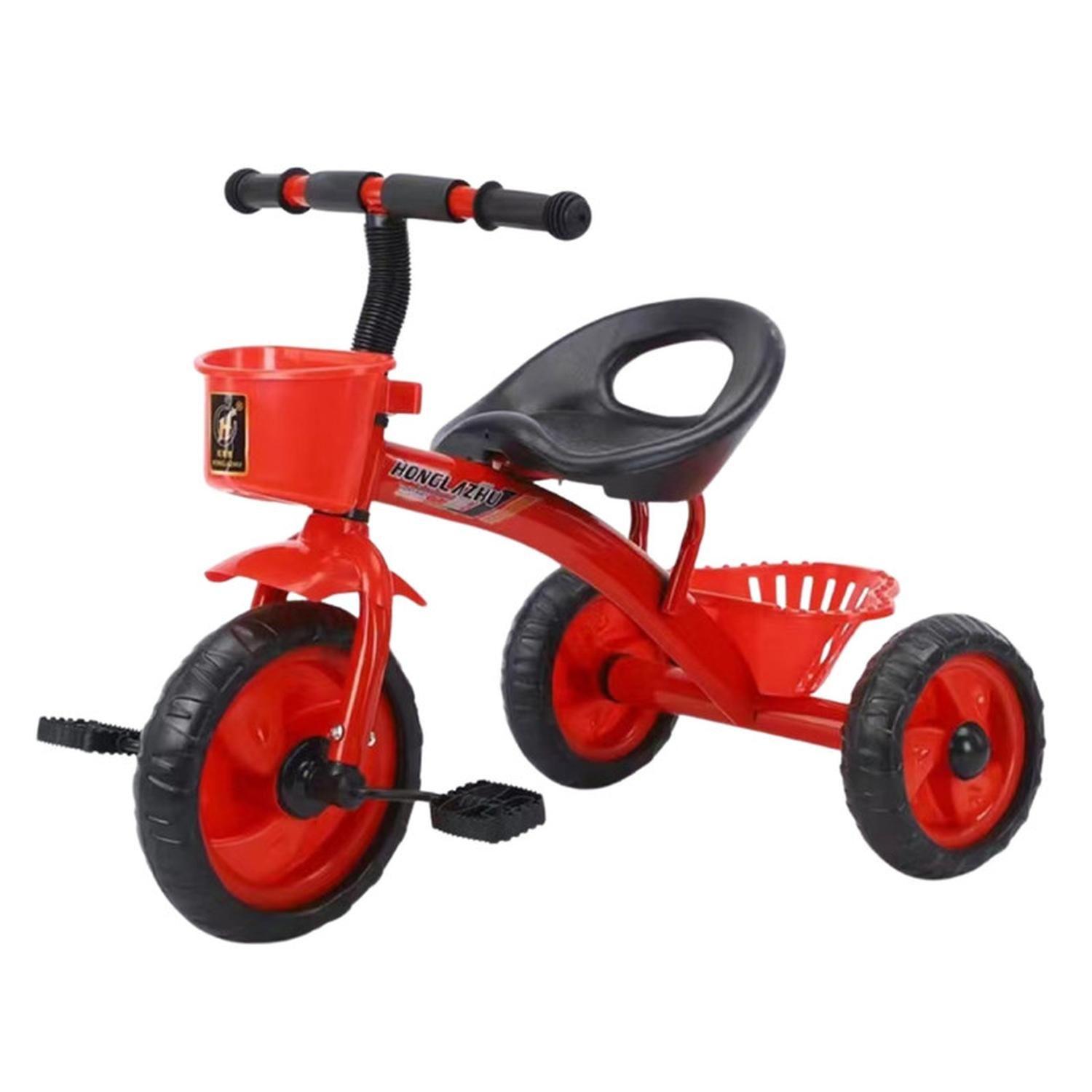 Triciclo Infantil Bici Con Canastos y Cintas Rojo-1