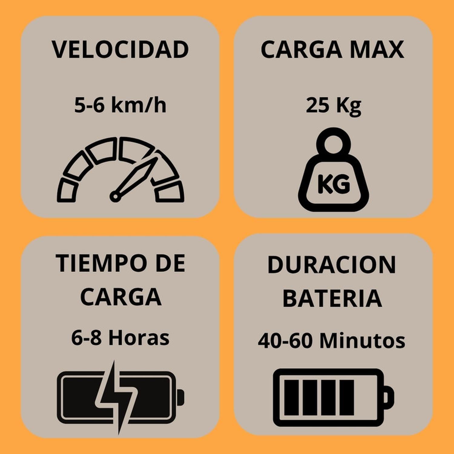 Moto Batería Eléctrico Infantil Terra Naranja Juguete-5