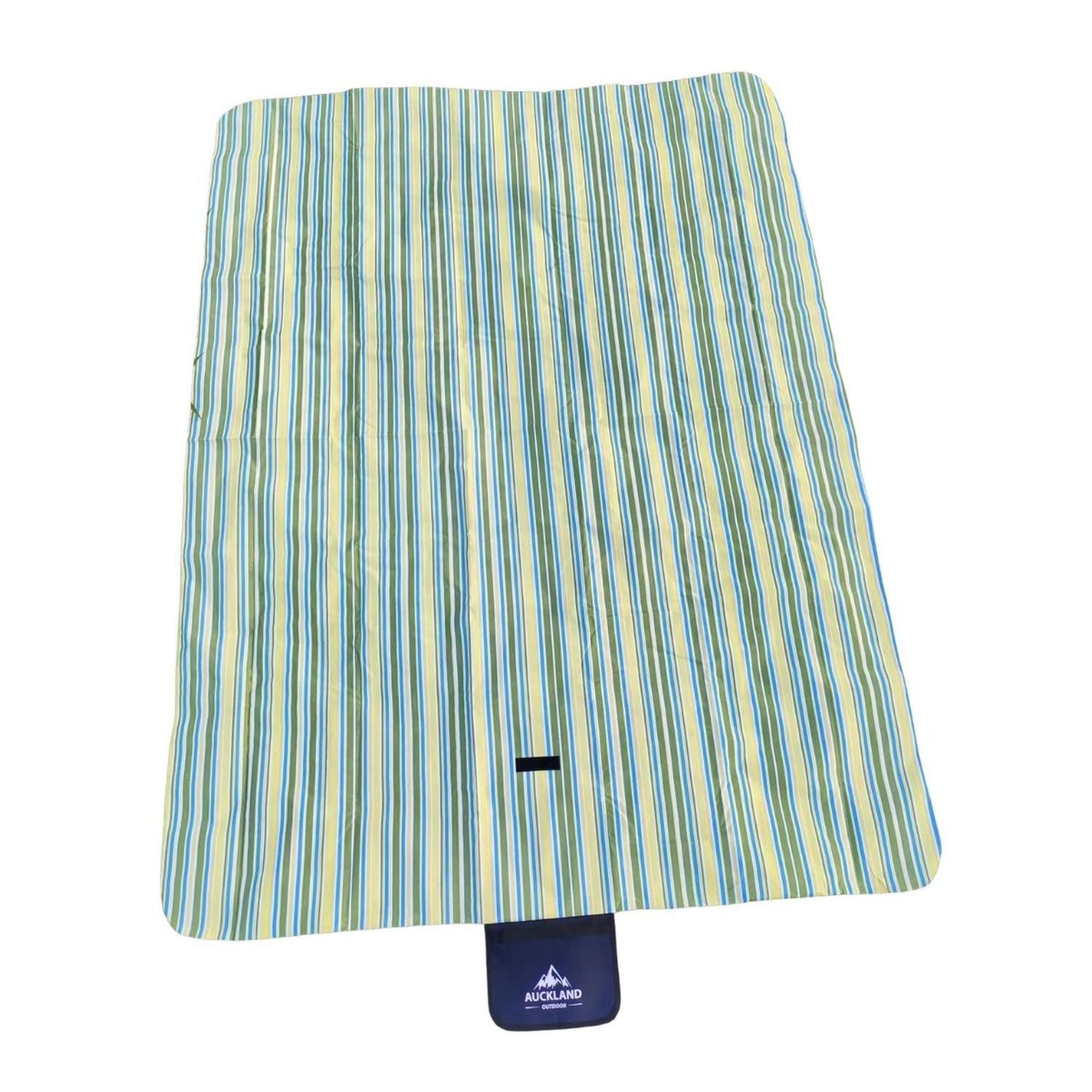 Manta de Picnic Impermeable 150 x 180 Rayas Verde-2