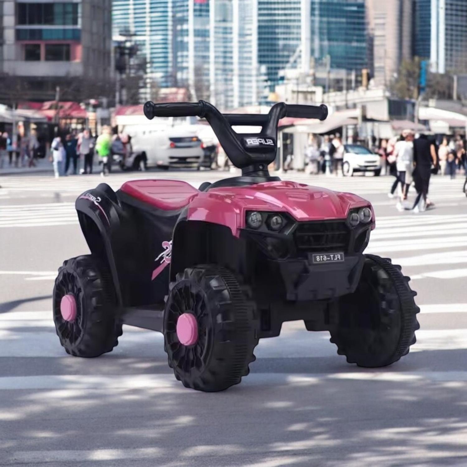 Moto Batería Eléctrico Infantil Hawk Fucsia Juguete-4