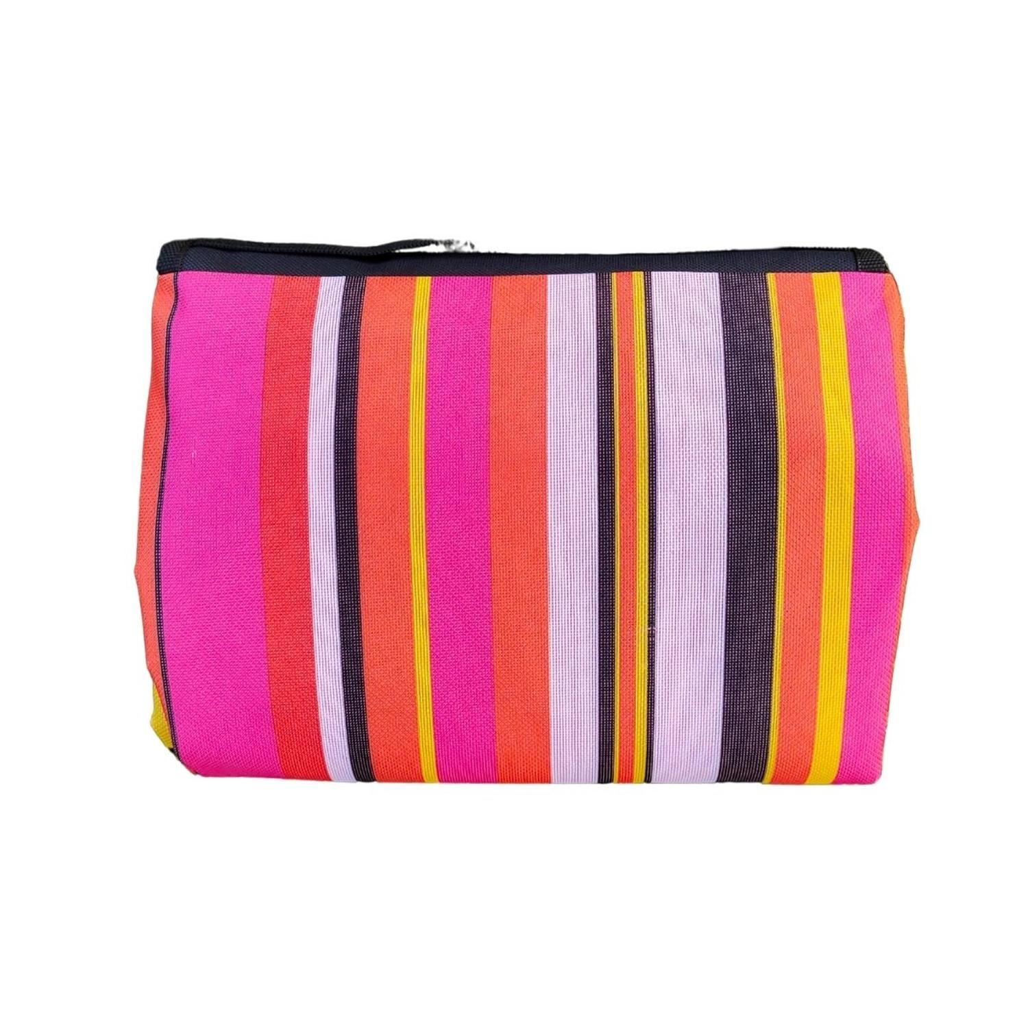 Manta de Picnic Impermeable 150 x 180 Rayas Fucsia-1