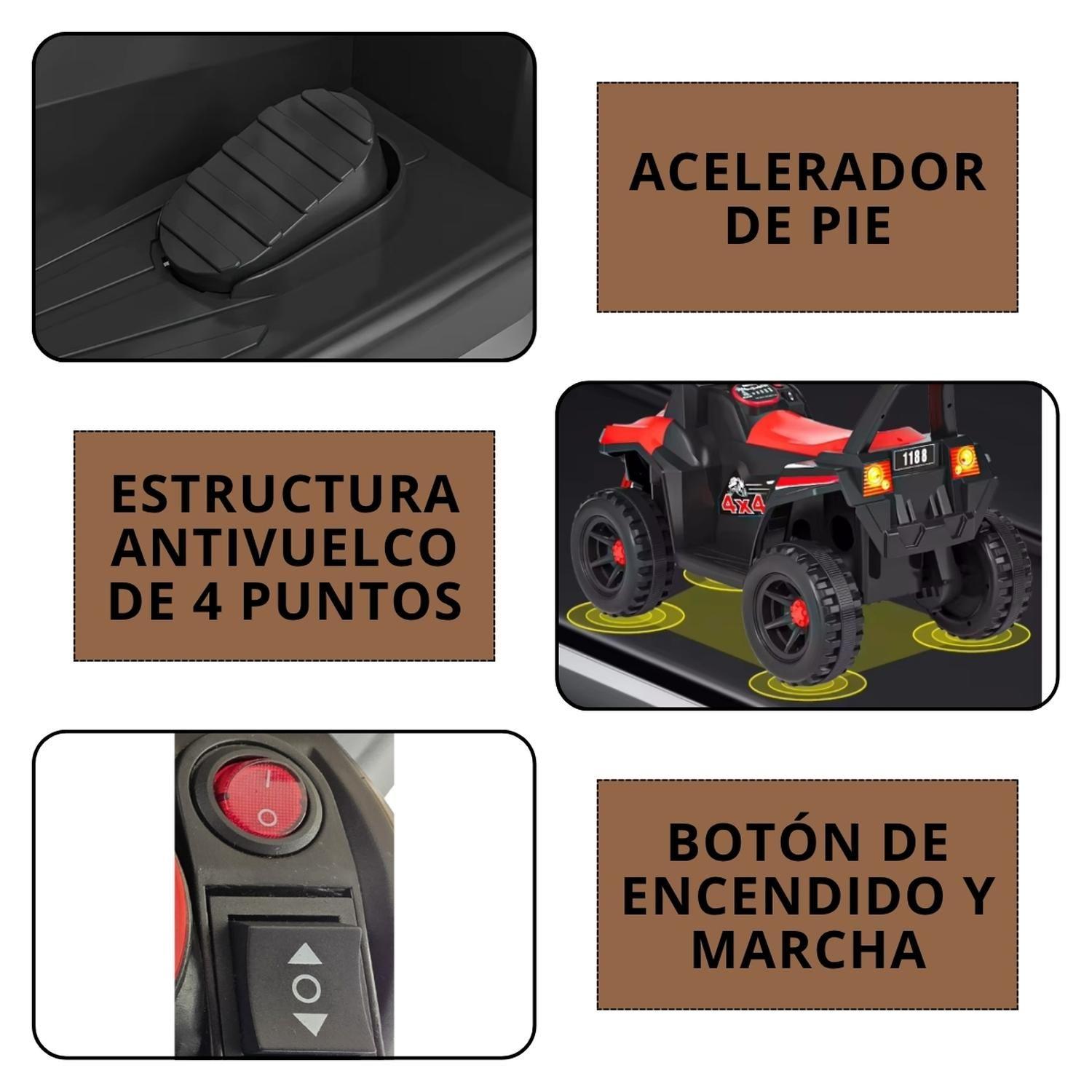 Moto Batería Eléctrico Infantil Rock Cafe Juguete-3