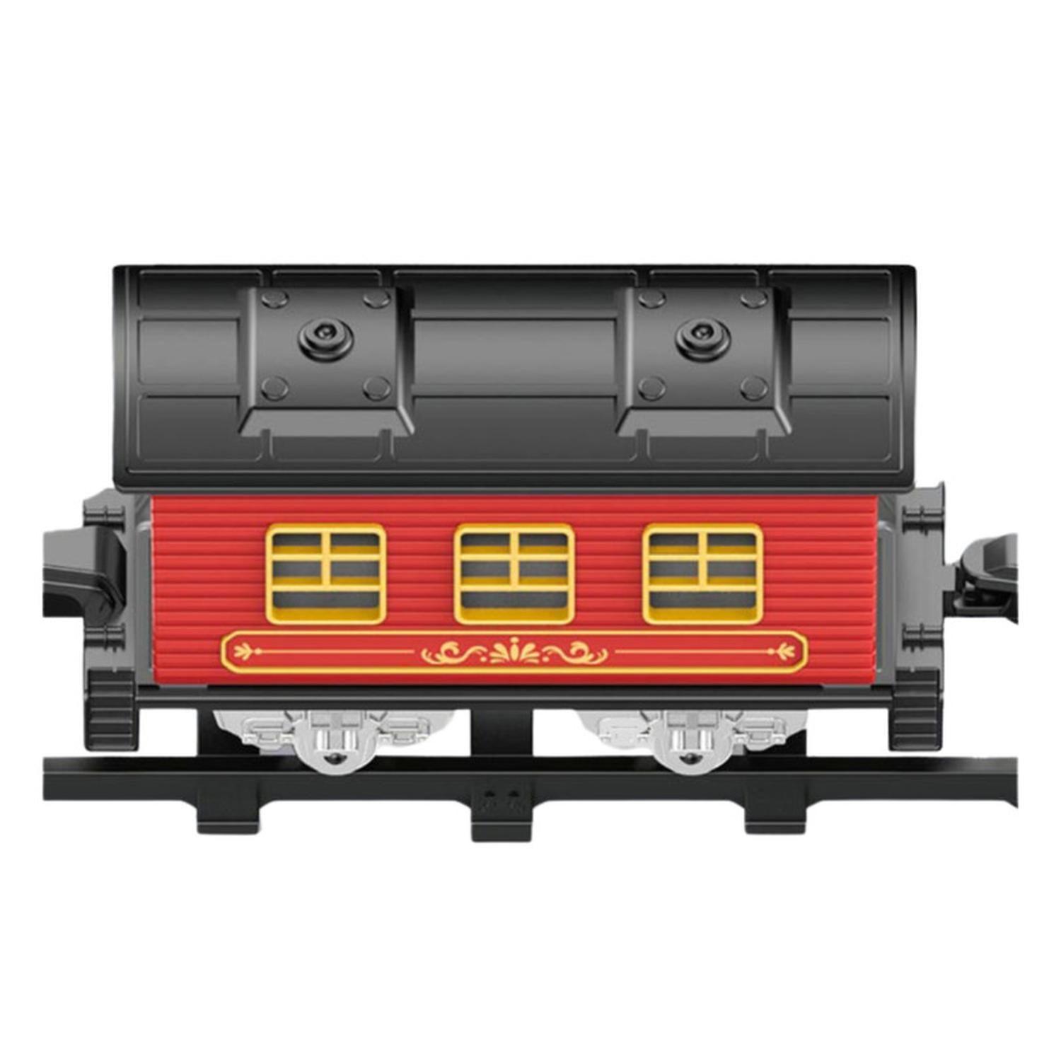 Tren De Juguete Pista 4 Vagones Bomberos Luz Sonido Humo-3