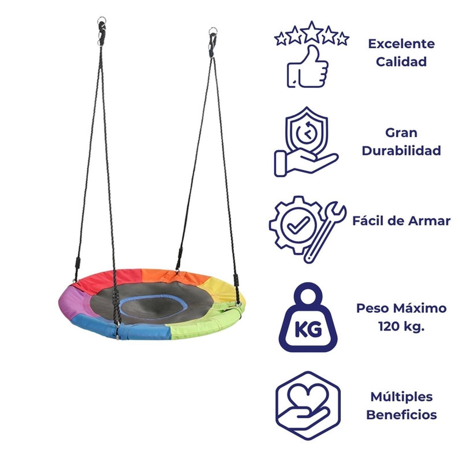 Columpio Redondo Patio Incluye Accesorios Silla Mecedora-2