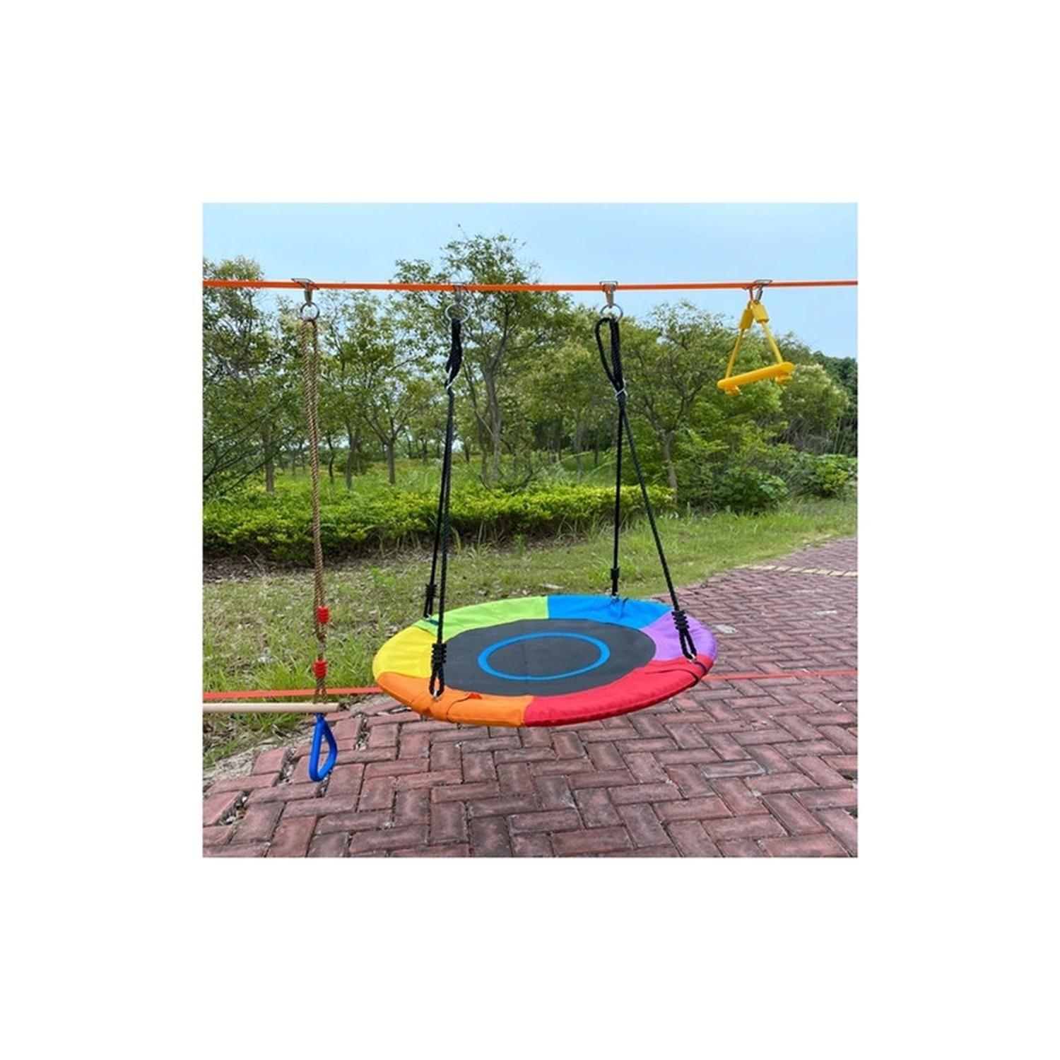 Columpio Redondo Patio Incluye Accesorios Silla Mecedora-4