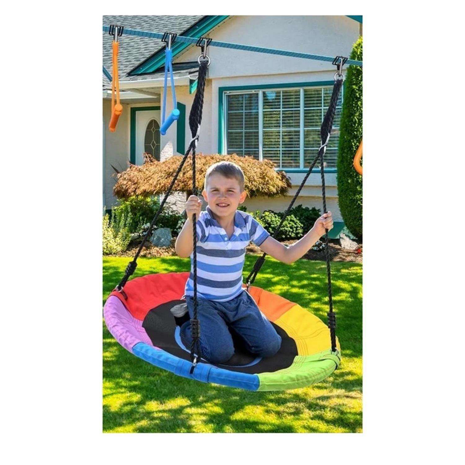 Columpio Redondo Patio Incluye Accesorios Silla Mecedora-5