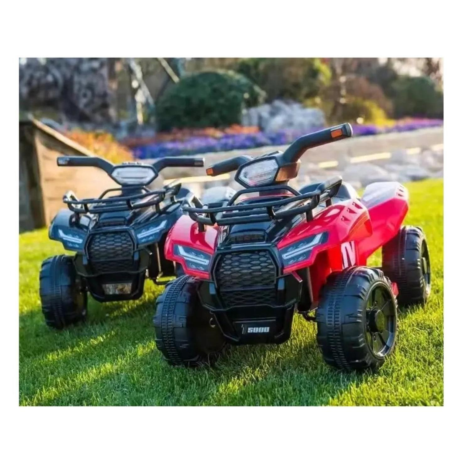 Moto Batería Eléctrico Infantil Quad Roja Juguete-4